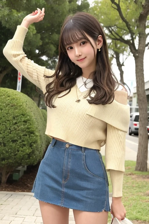 Cute clothes　mini skirt　Gravure idol pose