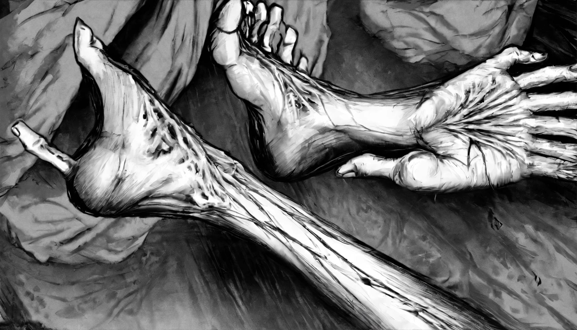 feet、Hairy、