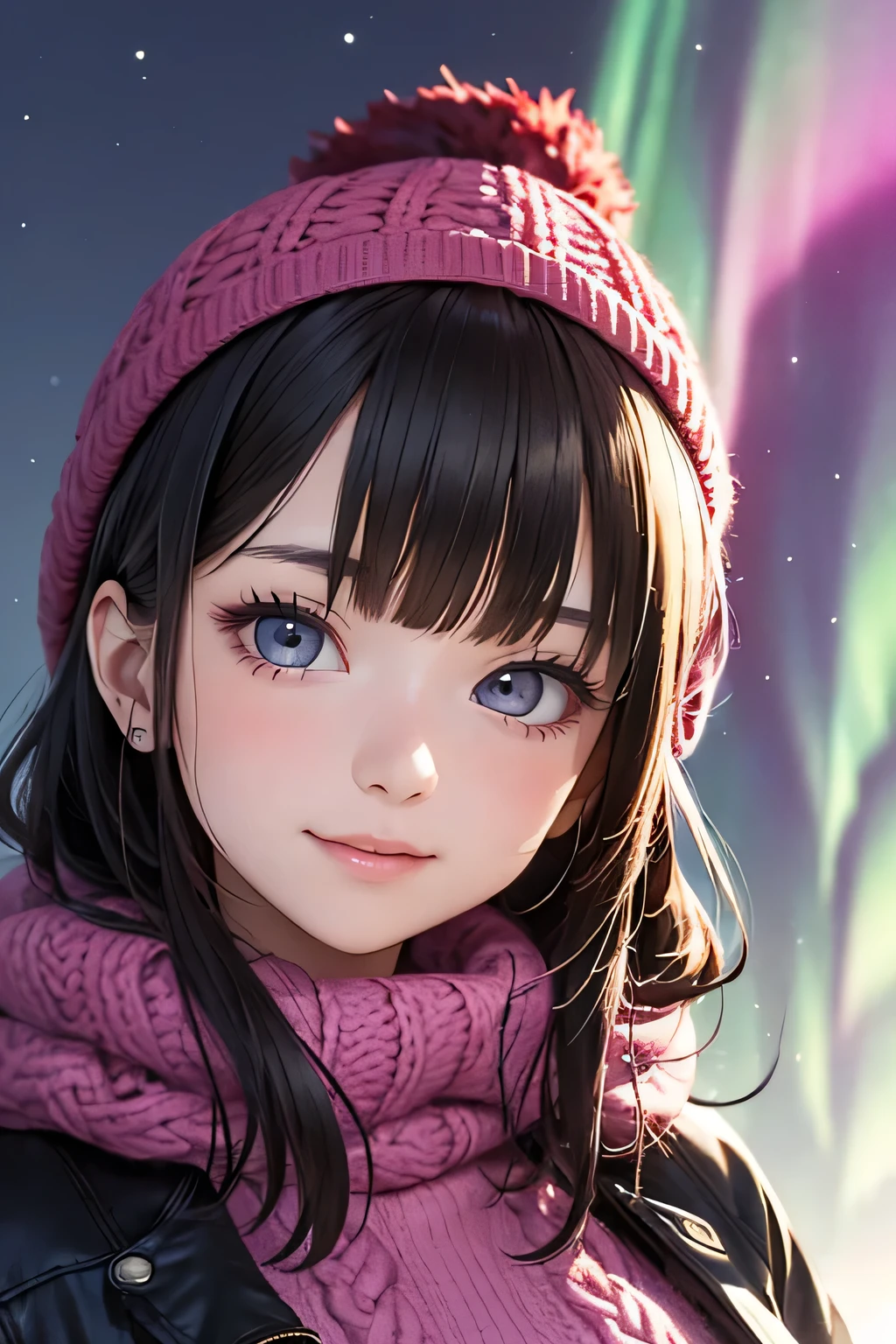 highest quality、High resolution、Detailed Background、(Beautiful face in every detail:1.4)、Anatomically correct、(Draw the usual number of fingers:1.2)、(Detailed facial expressions)、(Detailed eyes:1.2)、(Detailed eyes:1.2)、Beautiful, smooth skin、Teenage beauty、(Highly detailed face:1.4)、Cute color hair color、ponytail、Bobcut、Braided long hair、Wavy Hairstyle、well-groomed eyebrows、Do cute things、Captivating beauty、Mysterious sight、Iceland、Observe the Aurora、A look of expectation and excitement、Fit on one screen、
(Two beautiful girls looking happy with the beautiful aurora in the background:1.5)、
A faint light spreads from the distant horizon, revealing a green glow.、
The aurora spreads out like a dance and begins to light up the sky、
Colorful lights、A beautiful symphony plays along with the twinkling stars、
The glow of the aurora changes with time, sometimes mixing in shades of pink and purple.、
It spreads to cover the entire sky、
Shaggy knit sweaters are both warm and cute.、
Colourful patterns and knitted designs、
Warmth and protection from the cold are important in cold weather、Down jackets are lightweight yet provide excellent heat retention, making them the perfect outerwear.、Choose pastel and bright colors、
Choose winter-resistant boots to keep your feet warm、
Wear a cute knitted hat and gloves to protect your head and hands from the cold.