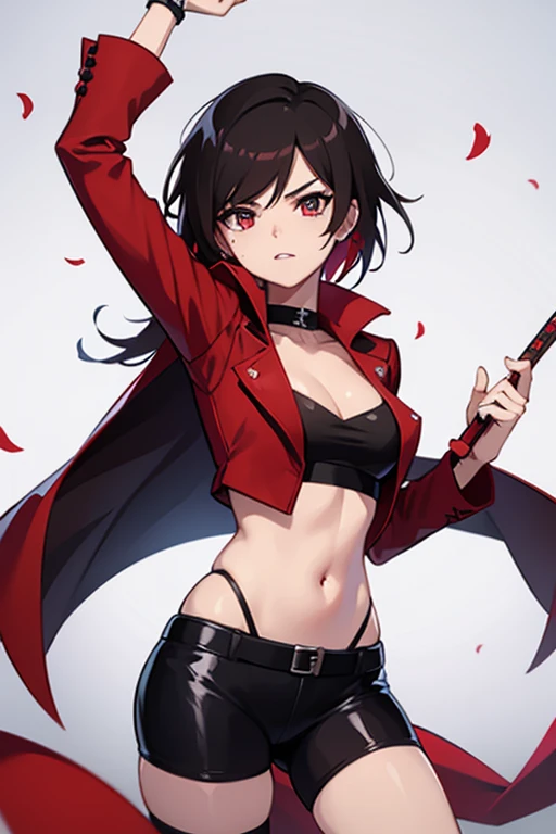 Ruby rose RWBY mixed with Roy Mercury