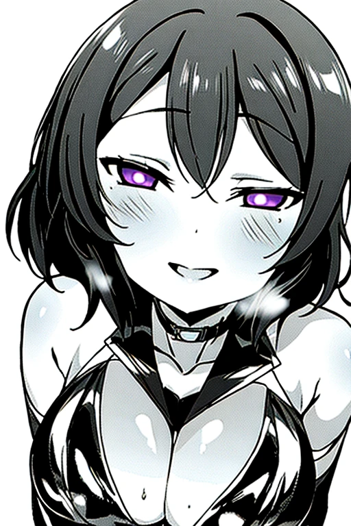 masterpiece, best quality, ultra-detailed, kawaii, cute, lovely, , ero, extremely detailed, 4K, 8K, best quality, beautiful, anime style, laboratory, nishikino maki, love live!, latex , beautiful eyes, large , tattoo, 