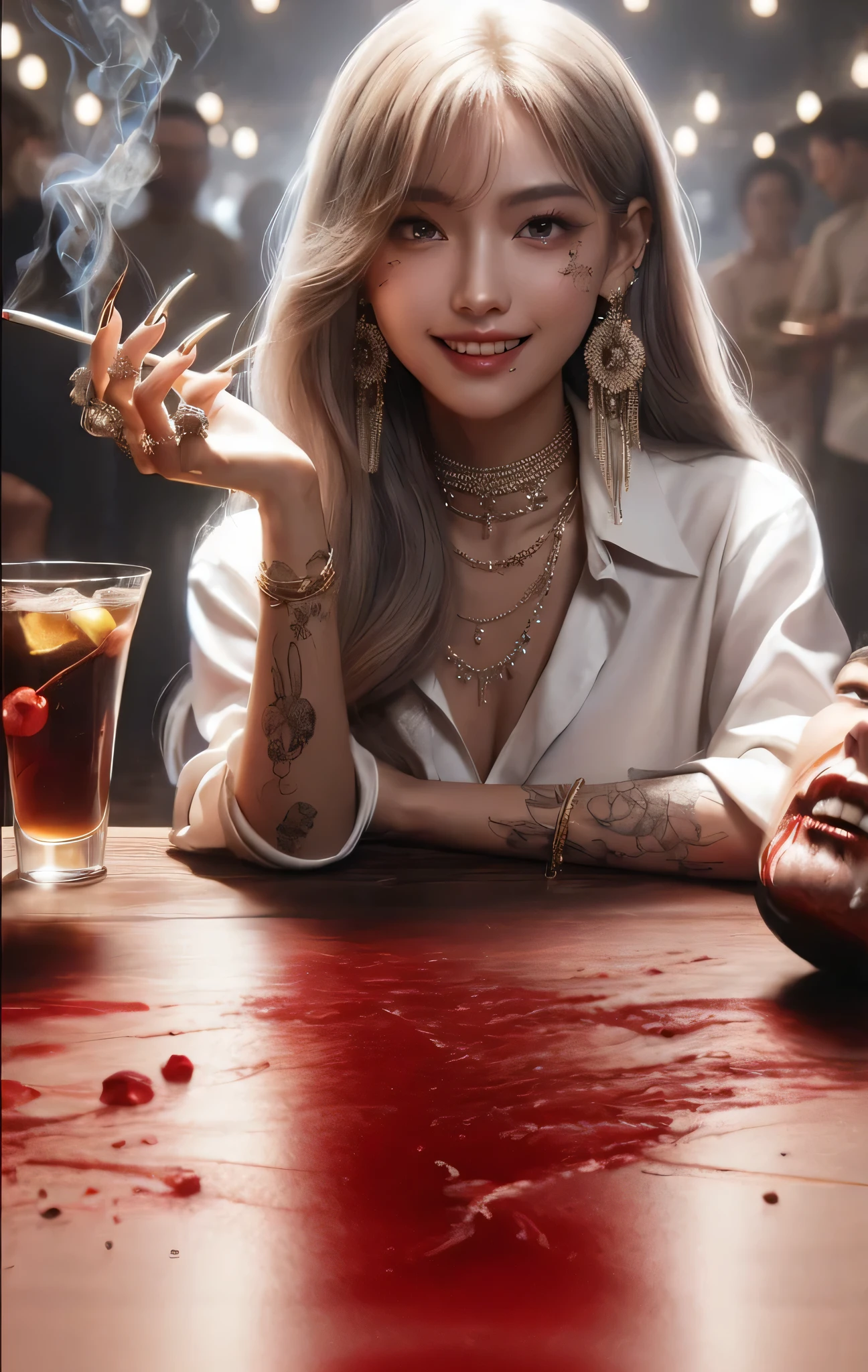 ultra realistic 8k cg, picture-perfect face, flawless, clean, masterpiece, professional artwork, famous artwork, perfect face, beautiful face, beautiful eyes, ((perfect female body)), solo,(immersive atmosphere, chiaroscuro:1.5,bright light:1.2,luminous lighting)
,,(blush:0.5),seductive expression,extremely detailed_eyes,thick thighs,large breasts,
beautifully detailed background,depth of field,realistic:1.3, long shot,1girl,shirt,pleated skirt, , sitting, full body,
(ambient light:1.3),(cinematic composition:1.3),(neon lights:0.1),(HDR:0.1),Accent Lighting, white pantyhose,