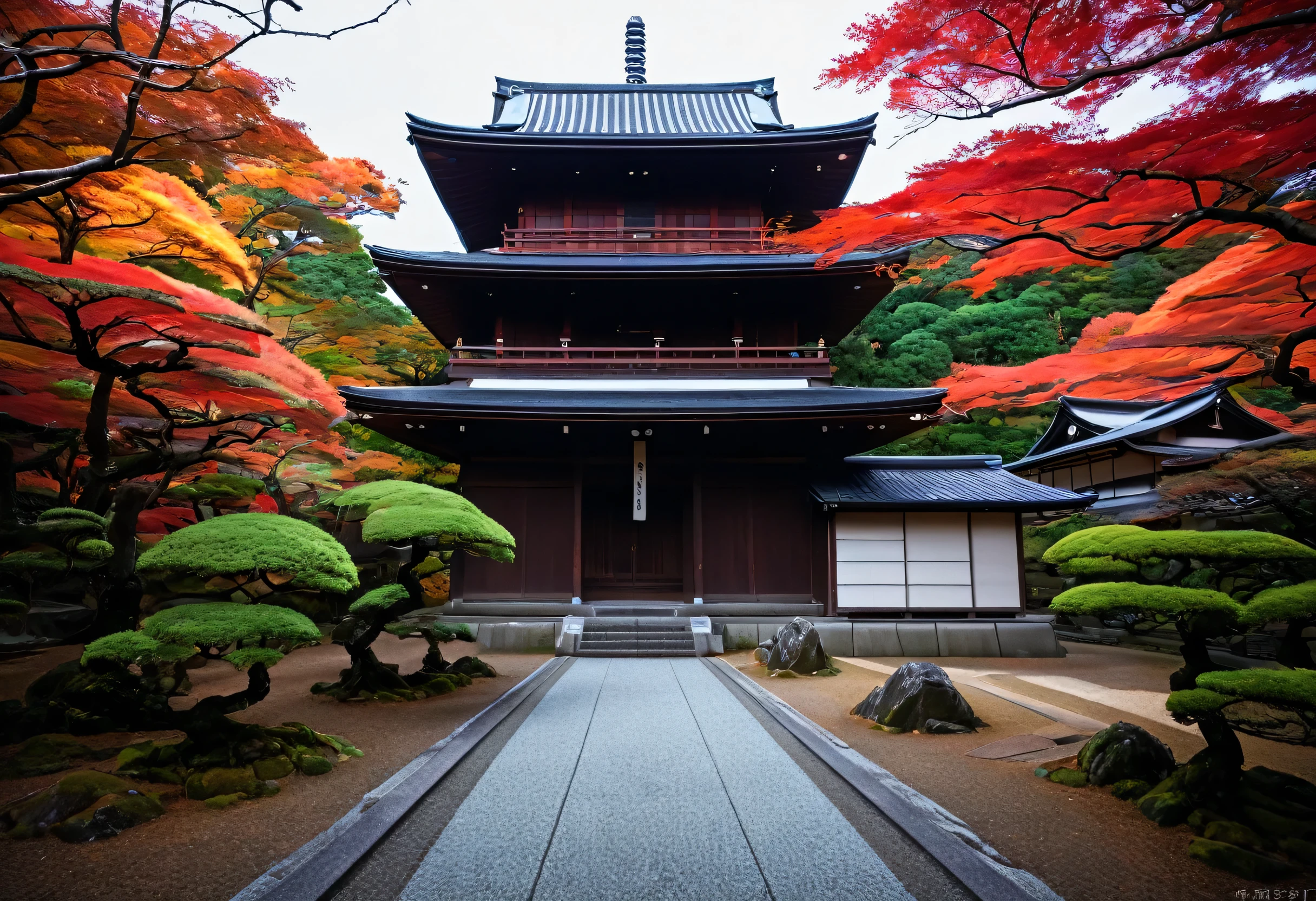 Tree with red leaves々, Japanese Templess, Japanese Temples, beautiful place, ancient Japanese architecture, near a Japanese Shrines, Quiet and peaceful atmosphere, Japan Streets, Zen temple background, Japanese Landscape, Japanese Nature, Japanese Shrines, Kyoto inspired, Traditional Japanese, in autumn, Japanese architecture, Kyoto, Kyoto japan setting, Japanese Village, in autumn, aomori japan