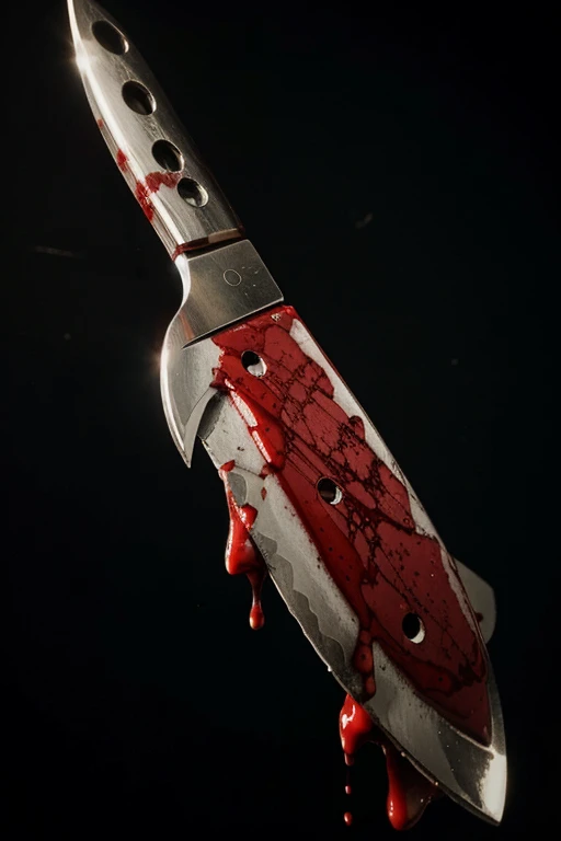 Very detailed knife dripping with blood