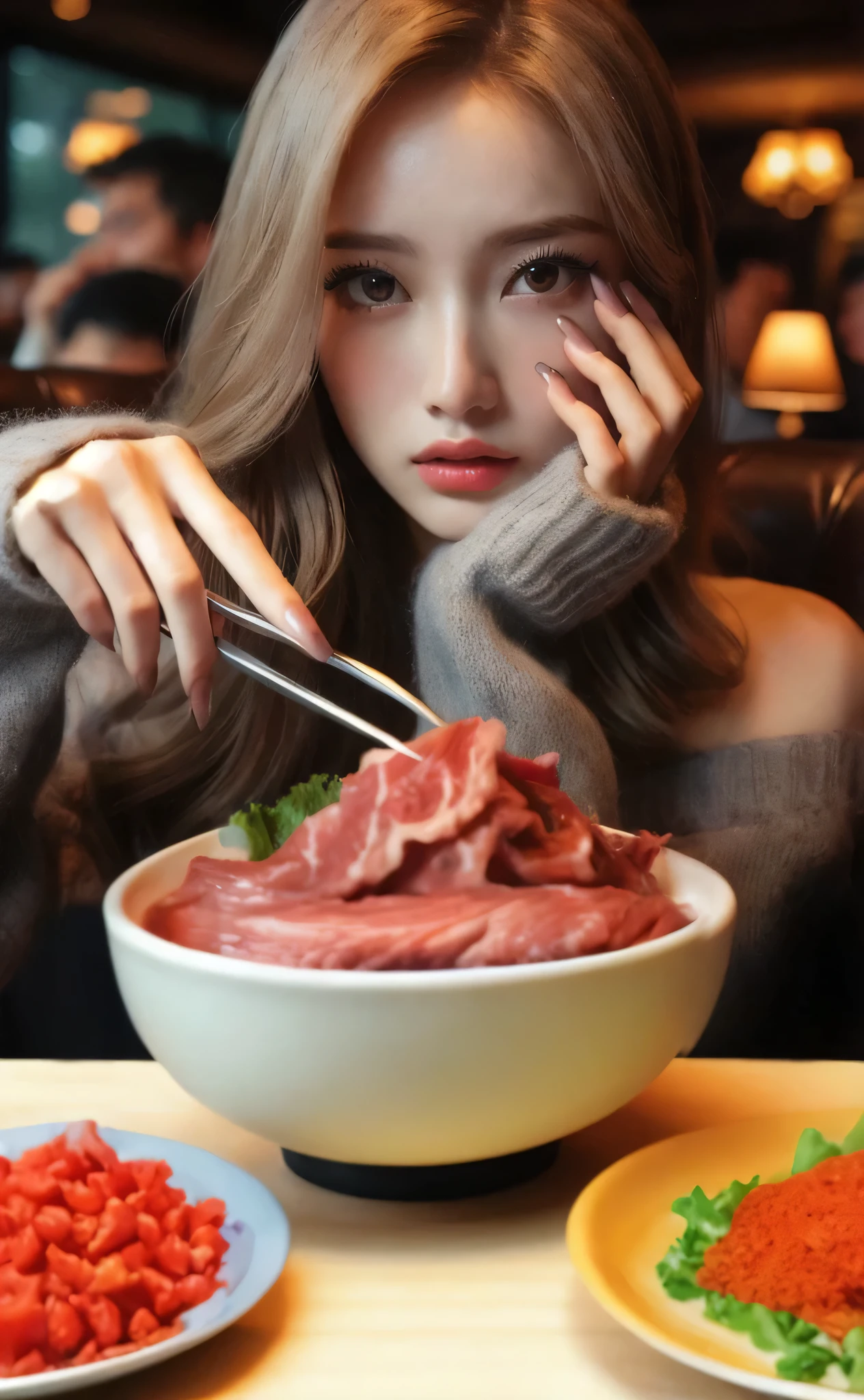 (threesome:1.2), cute & girly \(idolmaster\), facial, (8k, RAW photo, best quality, masterpiece:1.2), ultra detailed, ultra high res, (realistic, photo realistic:1.2), high detail RAW color photo, professional photograph, depth of field, an extremely delicate and beautiful, extremely detailed, 8k wallpaper,  moist skin, art by Balcomb Greene, (art by David Alfaro Siqueiros:1.3),  photograph, shoulder-level shot of a Intellectual South-American Kiteboard Energy patterns, background is [Chicago|Fossil fuel power station], at Twilight, Neo, flat lighting, film grain, dslr, 800mm lens, behance HD