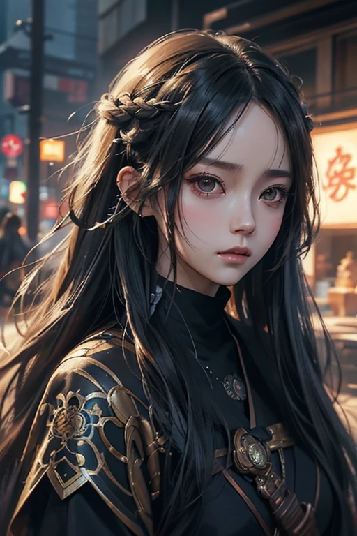 a close up of a woman with a very long hair, artwork in the style of guweiz, stunning anime face portrait, beautiful anime portrait, anime inspired, guweiz, detailed portrait of anime girl, beautiful anime style, trending on cgstation, anime styled, portrait of an anime girl, fantasy art style, anime realism style, the style of wlop