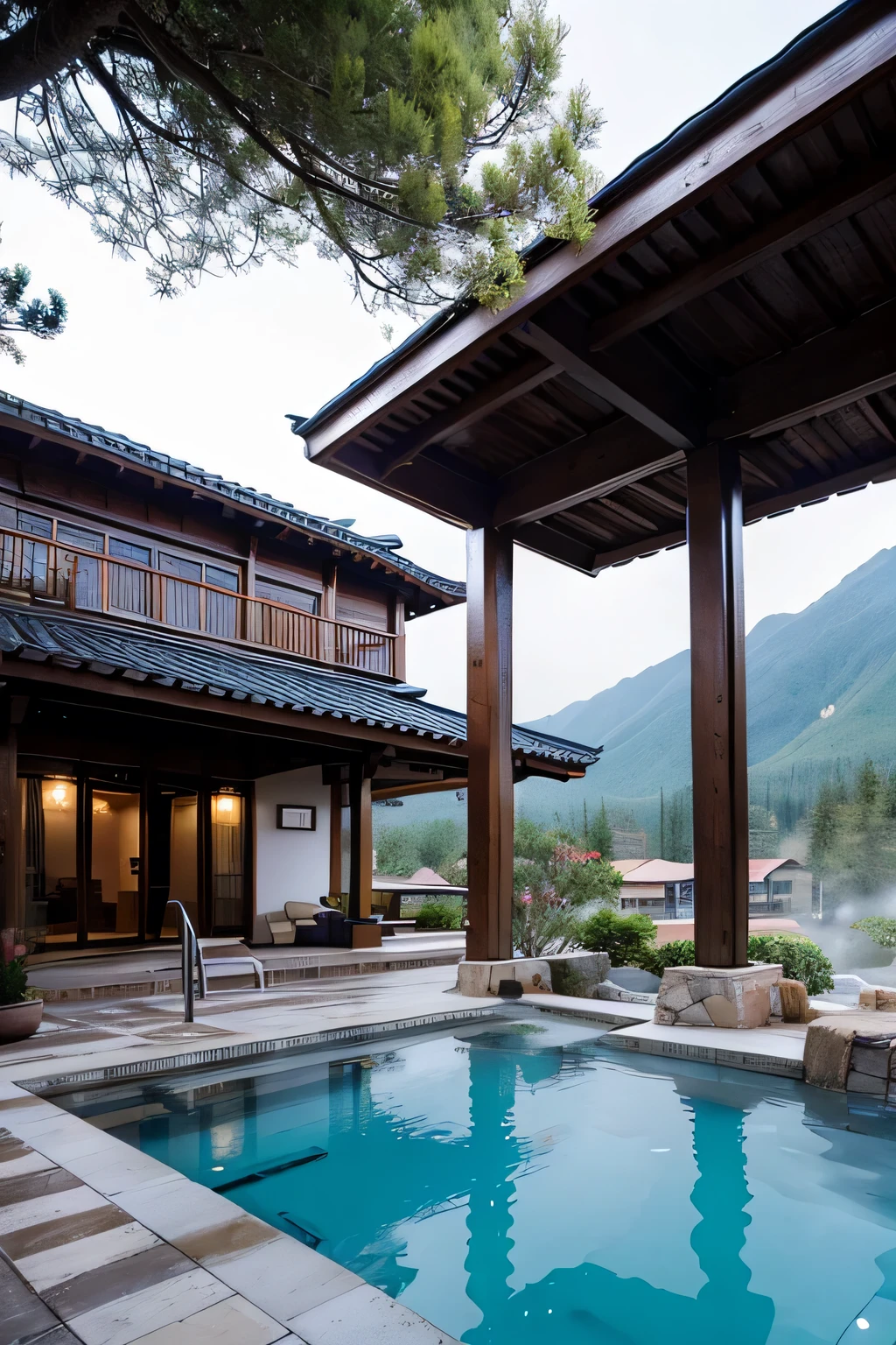 The hot spring health villa town is a characteristic town with the theme of health and wellness.，it combines hot springs、Wellness、Villas and other elements，Provides people with a comprehensive health and wellness、Leisure vacation、A comprehensive tourist destination integrating cultural experience。 Specifically，Hot spring wellness villa towns usually have beautiful natural environments，like landscape、Forests, etc，At the same time, it has rich hot spring resources，like hot spring pool、Hot spring spa, etc.。Additionally，The town also provides a variety of health and wellness services，Such as traditional Chinese medicine physiotherapy、yoga、Meditation, etc，and various leisure and entertainment facilities，such as gym、swimmingpool、Cinema, etc.。 In the hot spring wellness villa town，People can enjoy a high-quality living environment，At the same time, various health and wellness activities can also be carried out，achieve relaxation、Purpose of improving quality of life。Additionally，Small towns can also provide people with a place to socialize，Let people make new friendpand your social circle and draw a big scene town