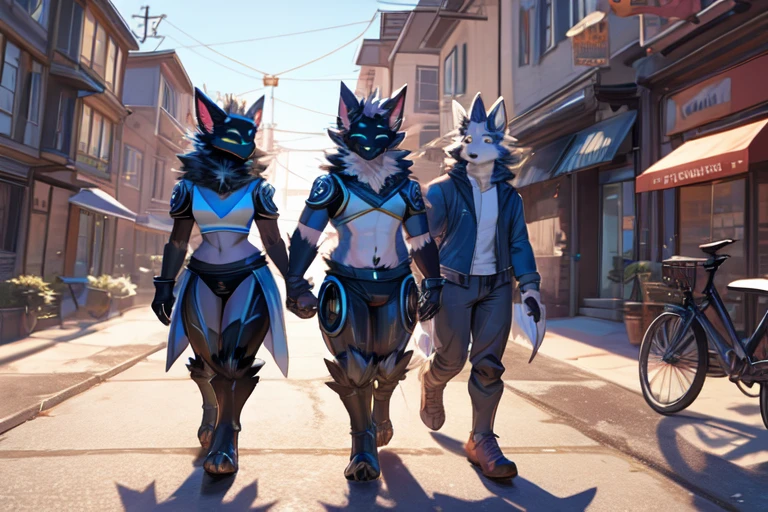 male protogen walking whit his girlfriend
