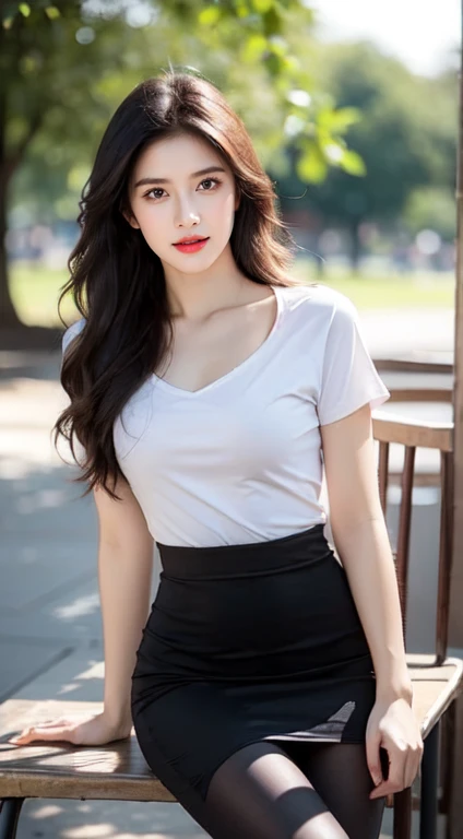 (Masterpiece:1.3), (8 thousand, realistic, raw photos, best quality: 1.4), (1 woman), (Whole body), (sitting on a chair on stage ),(Look like a model), (Two legs, I see both feet), (Very sexy), (Beautiful makeover), (유난히 Beautiful face), (Incredibly beautiful body) (Beautiful face), (Beautiful face), (long eyelayous), (Double eyelids), (big breasts) , (Keep your body strong with exercise.), (Beautiful pile), (perfect belly), (realistic face), (black hair. Parting ways, long hair:1.3), 아름다운 Parting ways스타일, realistic eyes, (Really beautiful and delicate eyes), (realistic skin), (Beautiful skin), (shirt), (short skirt), (Walk in the park), (nonsense), (charming), Ultra high resolution, extremely realistic, very detailed, golden ratio, naked, (tights), (you'you'you'you'you'you'you'you'you'you'you'you'you'you'you'you'สวยจริงๆ และขาyouก็ยาวด้วย), (high heels), (necklace), (earring),(Beautiful manicure), (สวยและVery sexy)