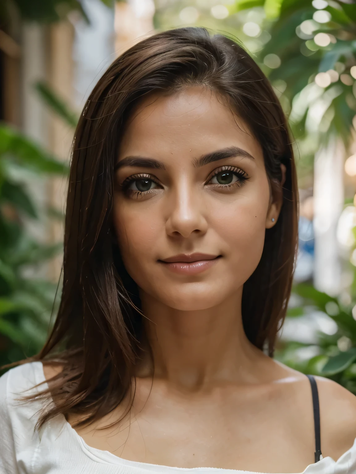 fotografia de uma mulher de 28 anos, ultra realista), (front position), (olhos verdes claros), cabelos castanhos claros, sardas pelo corpo, camisa social preto, clinical psychologist