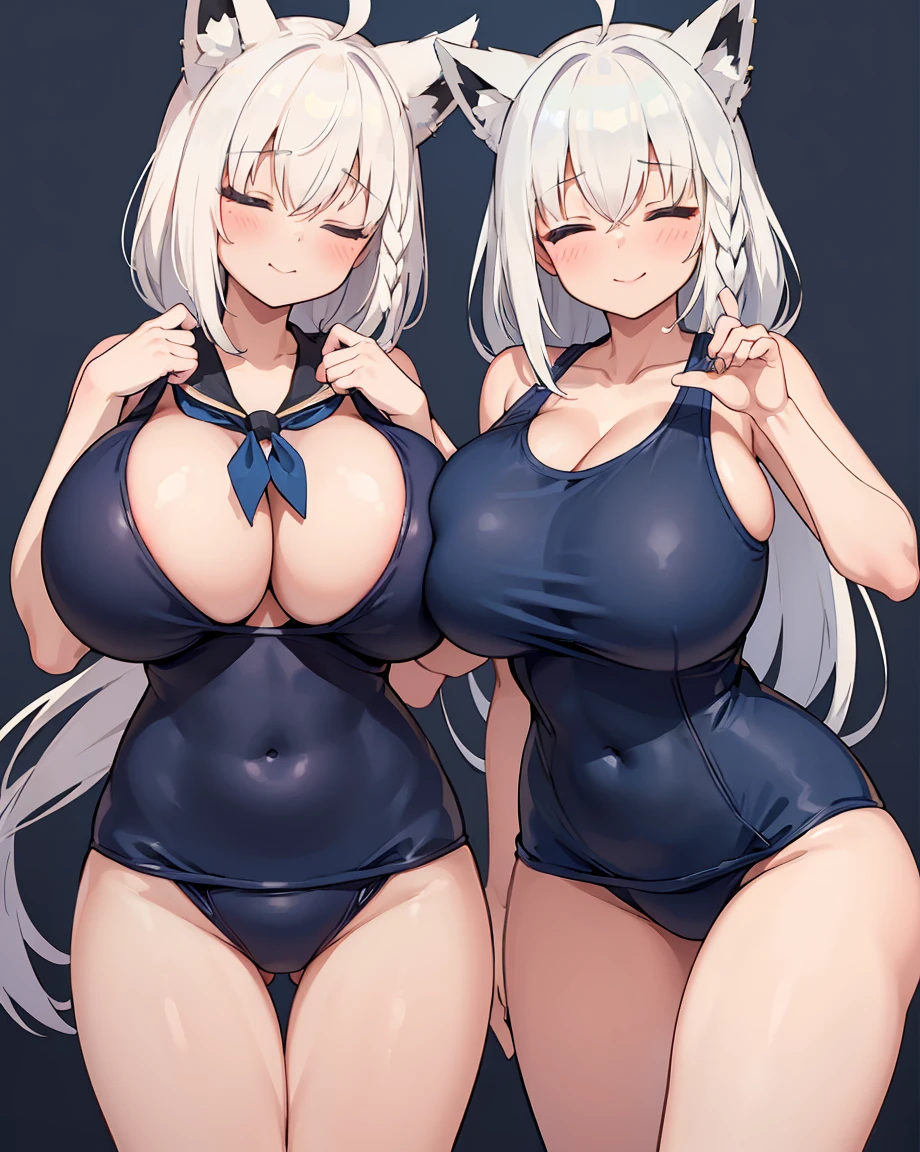 (Mating press:1.5),(Navy school swimsuit:1.6),One girl,, masterpiece, highest quality, ,(Mature Woman, Madame, Mature Woman, 29-year-old,Old age, :1.3), (Flaxen white hair, Single Blade:1.ur mother_I like it, Mature Woman, Large Breasts, Bright Eyes, Calm, Quiet Smile, (Happy closed eyes smile:1.3) (Contrasting:1.5),((High resolution)),(Huge breasts:1.6),(highest quality:1.2),