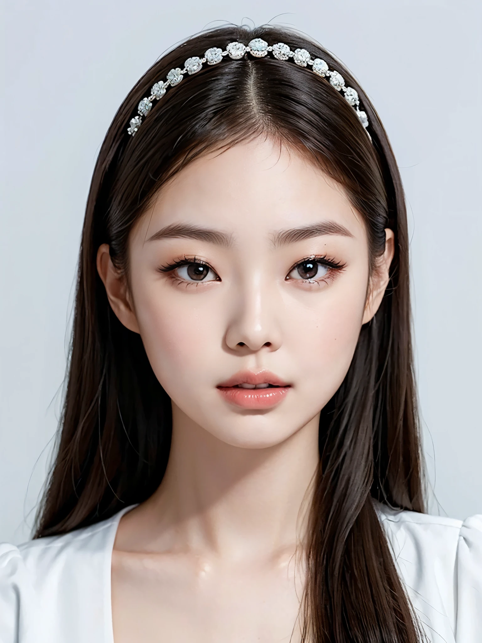 Jennie kim, hay una mujer que posa para una foto con un vestido blanco., hermosa joven coreana, joven y adorable rostro coreano, hermosa joven coreana, hermosa mujer surcoreana, Young cute pale asian face, preciosa cara delicada, muchacha coreana, preciosa modelo china, pale korean adorable face, maquillaje popular de corea del sur, ulzzang, maquillaje coreano popular