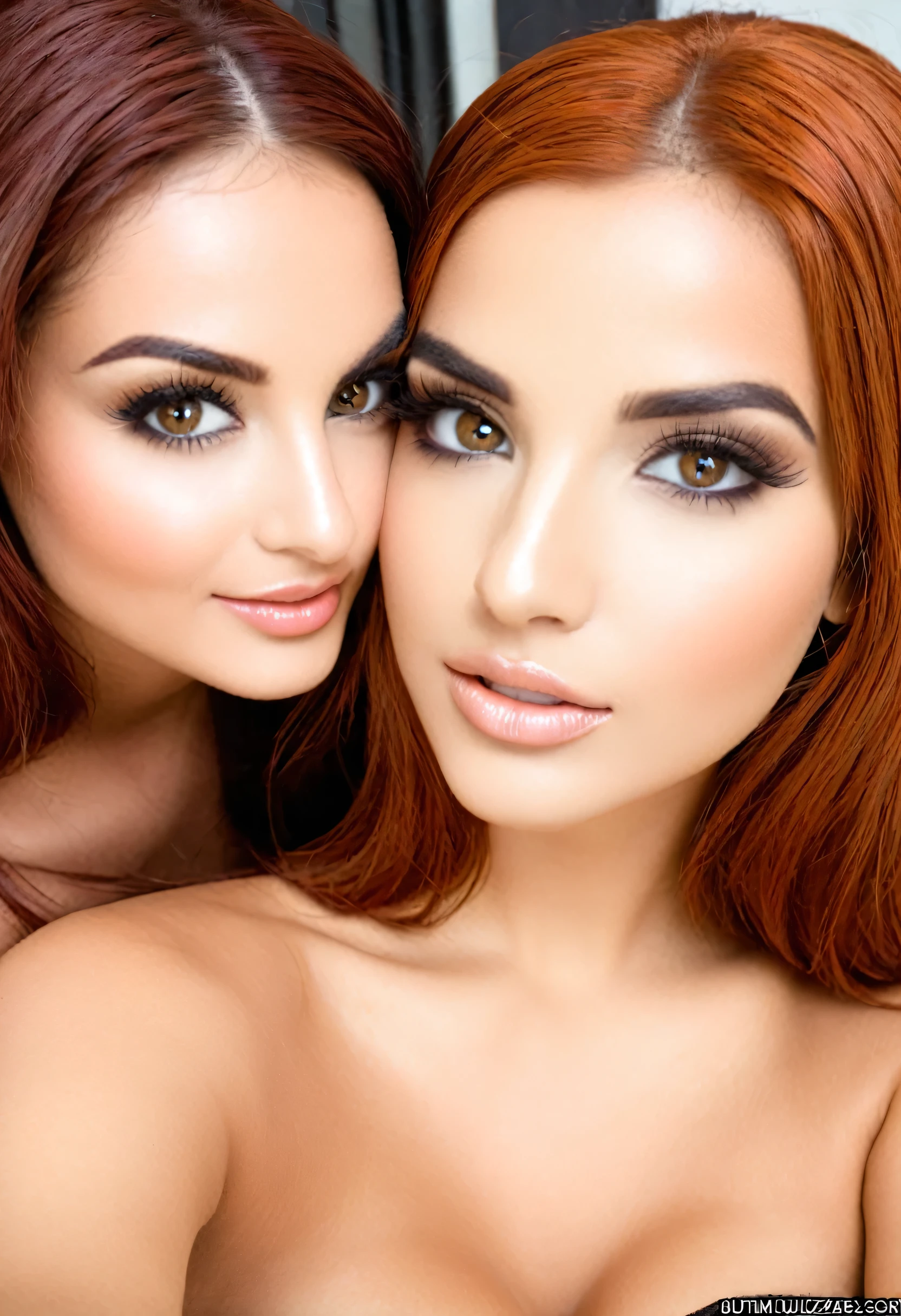 Duas mulheres bonitas uma ruiva e outra morena