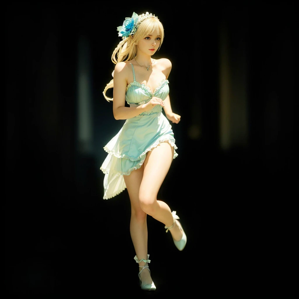 Marie Rose, olhos azuis claros, (melhor qualidade, ultra-detalhado), (realista:1.37), rosto lindo e detalhado, textura ultra-realista, rosto delicado, corpo delicado, batom vermelho, cores brilhantes. High definition, 8k. athletic body,