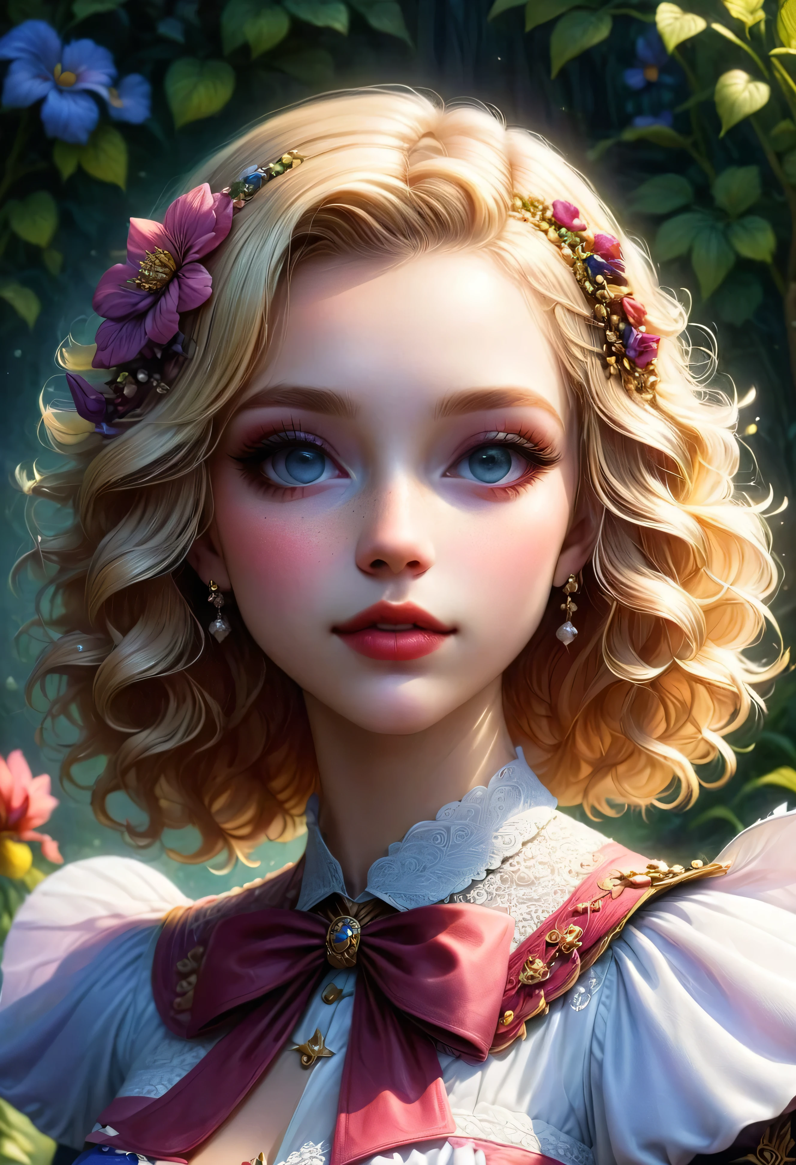 Unvergleichliches Meisterwerk, Ultrarealistische 8K-CG, perfektes Kunstwerk, ((Perfektes weibliches Bild)), erwachsene Frau, slender waist, seductive, sauber, pretty face, {extremely delicate and beautiful girl} , 8K Hintergrundbild, {{{Meisterwerk}} }, 1 girl, blondes Haar, blaue Augen, Pferdeschwanz, polizeiuniform, Schmuck, Lippen, Lippentick, lange Haare, blick zuschauer, bilden, Lippen, red Lippen, einfacher Hintergrund, Allein, upper body, (shiny skin),