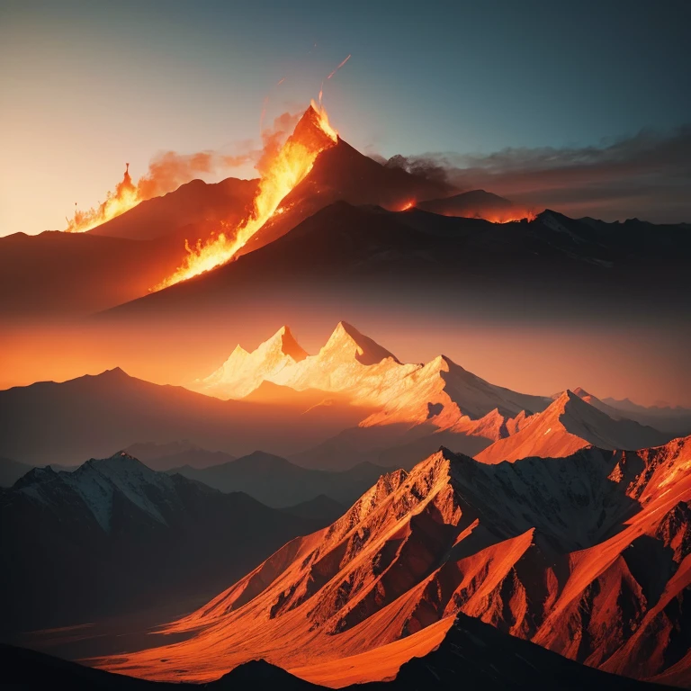 fires,The burning flames of the steppe