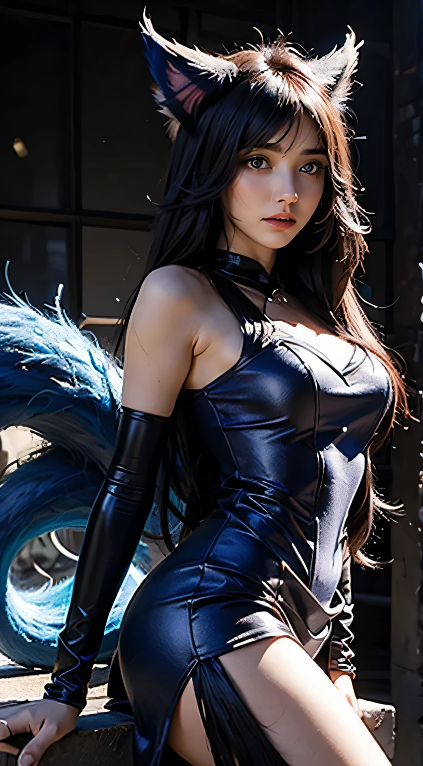 Mujer de cabello rubio vestida de blanco y negro sosteniendo una bandera blanca., Anime Girl Cosplay, Anime de cosplay, (Ahri de League of Legends:1.4), Holo es una chica lobo, cosplay, Hembra peluda mini estilo lindo, Chica gato blanco, Ahri, Seraphine Ahri Kda, cosplay de un catboy! Sirvienta! vestido, alguien, Foto cosplay,,More detailed 8K.motor irreal:1.4,UHD,La mejor calidad:1.4, fotorrealista:1.4, textura de la piel:1.4, obra maestra:1.8,obra-prima, mejor calidad,objeto Objeto], (detailed face features:1.3),(fondo ciudad apocalyptic destroyed:1.4),(manos detailed:1.4), Ultraphotomicrography, Aurora background 