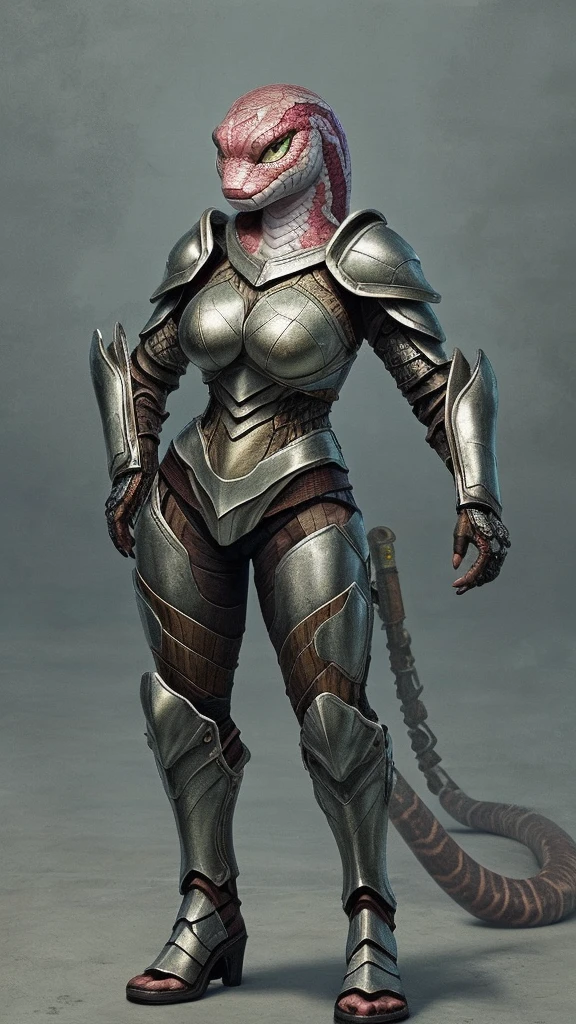 Trained woman full body on viper armor outfit outfit
