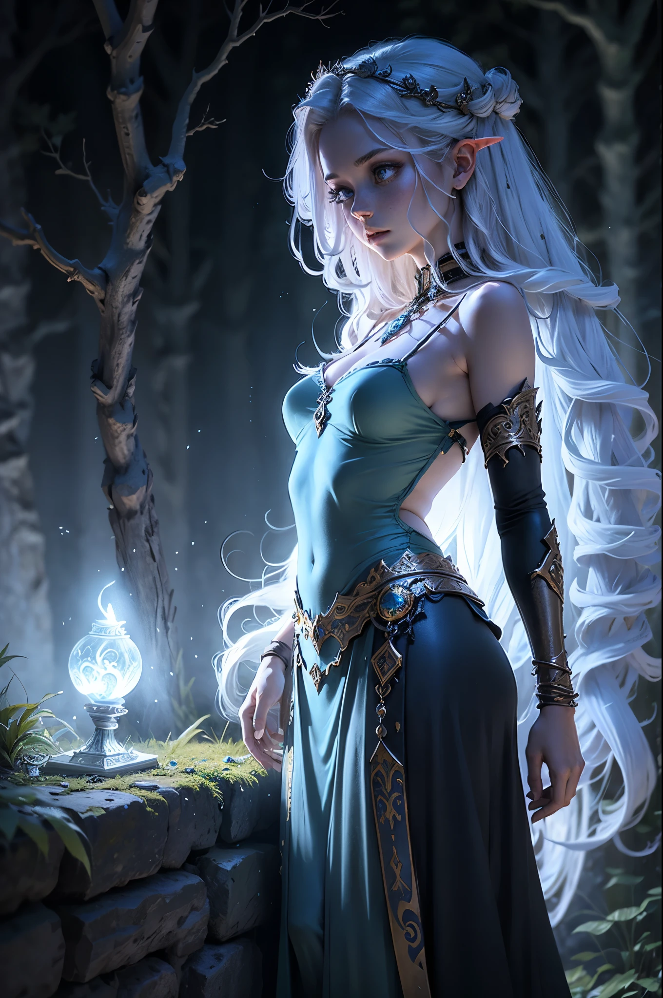 In the ancient realm of Eldoria, where magic hummed through the veins of the land like a melodic symphony, a young sorceress named Aria embarked on a perilous quest. Equipped with her staff of obsidian and a heart burning with resolve, she ventured into the hauntingly beautiful Forest of Whispers, where whispers of ancient prophecies echoed through the air.
This enchanted forest was a labyrinth of trials, testing both Aria's wit and courage. She encountered various creatures, from the ethereal Skeleton King who ruled the forest under the light of the full moon, to the mischievous goblins