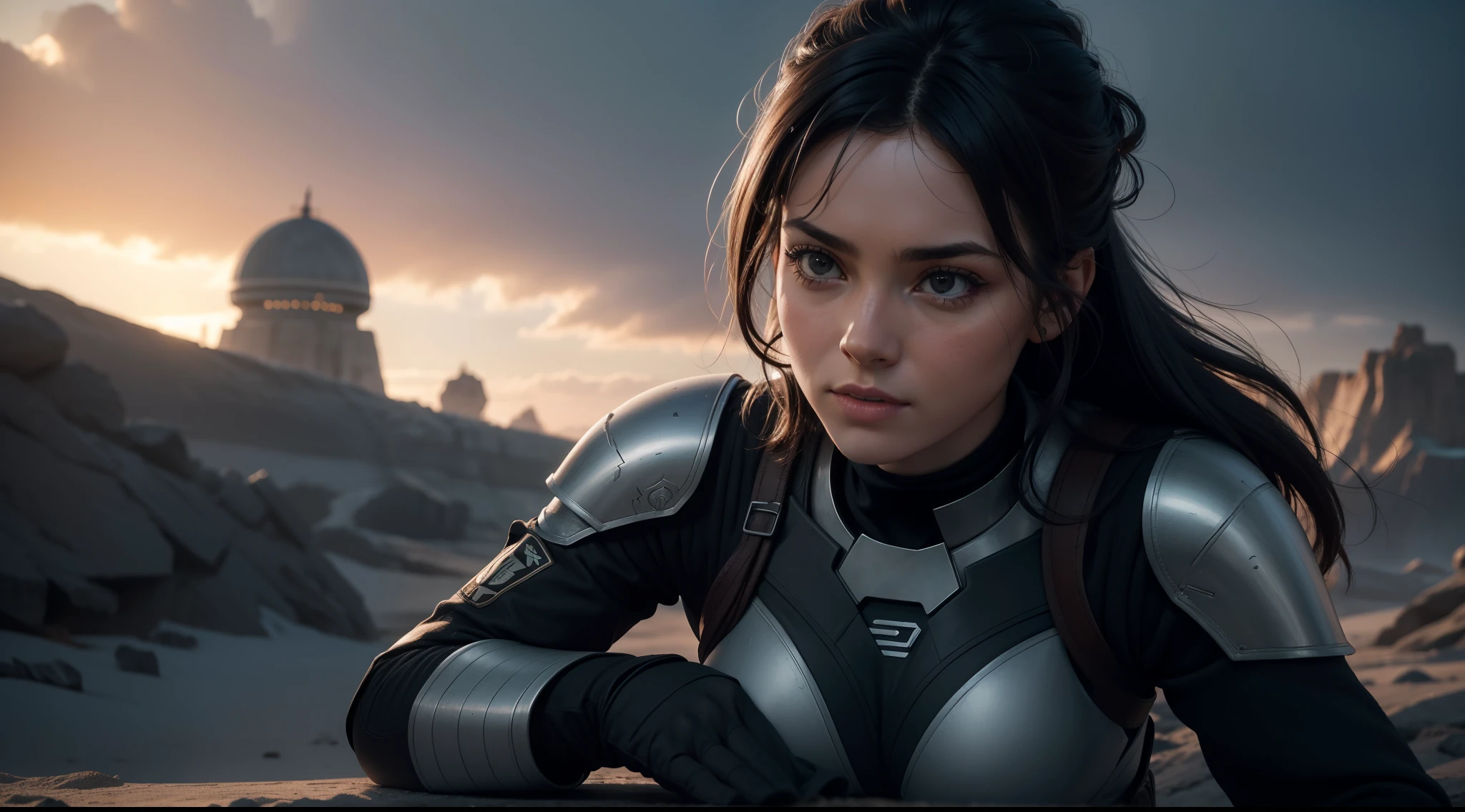 mujer atractiva (tetas grandes) en un disfraz de soldado de asalto de Star Wars, CGI con enfoque claro, fotorrealista, Alto detalle, realista, Obra maestra, absurda, mejor calidad, hdr, alta calidad, high resolution, extremadamente detallado, fondo de pantalla 8k, detalles intrincados, 8k hd, Full HD, (foto realista:1.2), Contrast, sharp lighting, cinematic lighting, natural lighting, luz dura, contraluz, Global lighting, Ambient occlusion