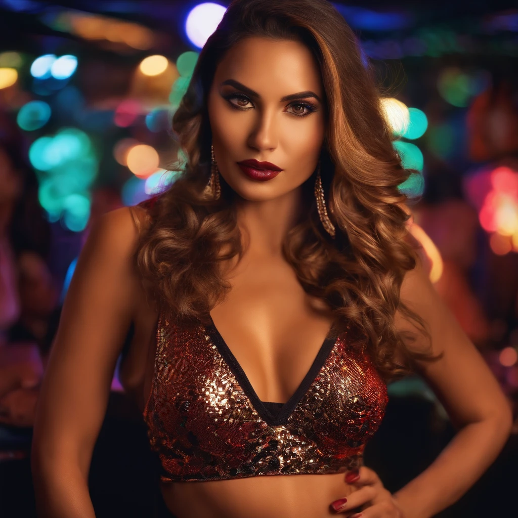 Mujer en discoteca.