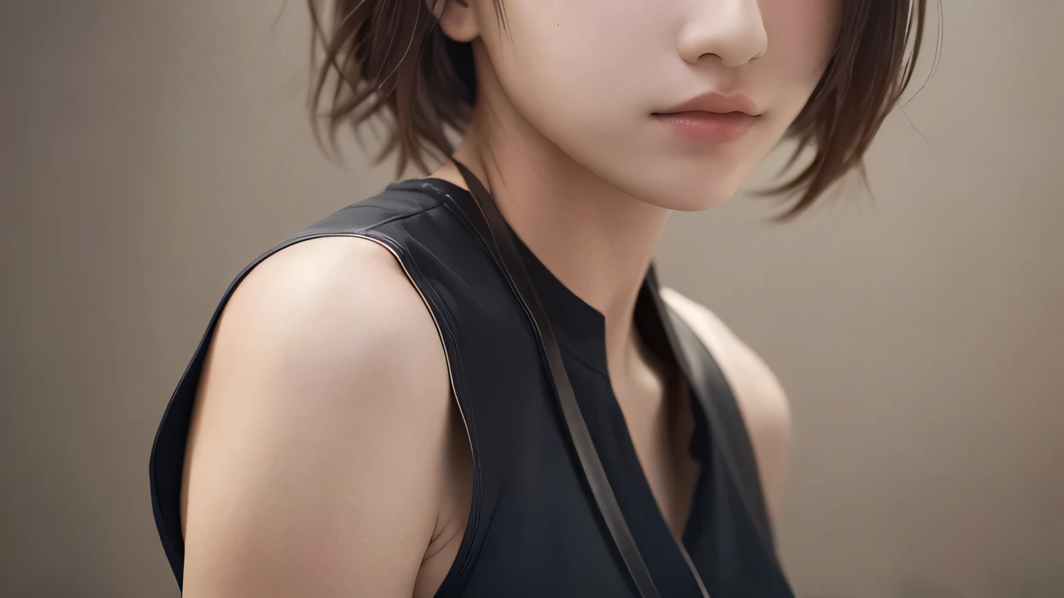 Best quality,masterpiece,ultra high res,(photorealistic:1.4),1girl,shoulder,charming,Looking at the camera,