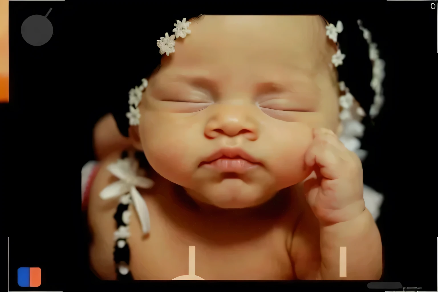 sleeping white baby girl