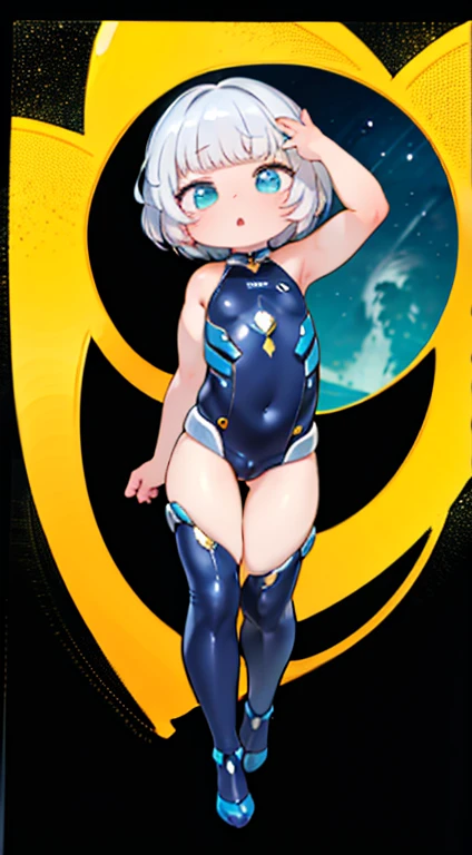 masterpiece, highest quality, Super detailed, Complex, Very detailed, High resolution, Realistically, 8k, 1 person,Full Body Shot,humanoid, Long Legs Mechanical Legs,Dynamic Pose, Extremely delicate mech, Short Hair,Full body, High tech background,Science fiction,(Marek Okon:1.3),Mooncryptowow's Midway Style,