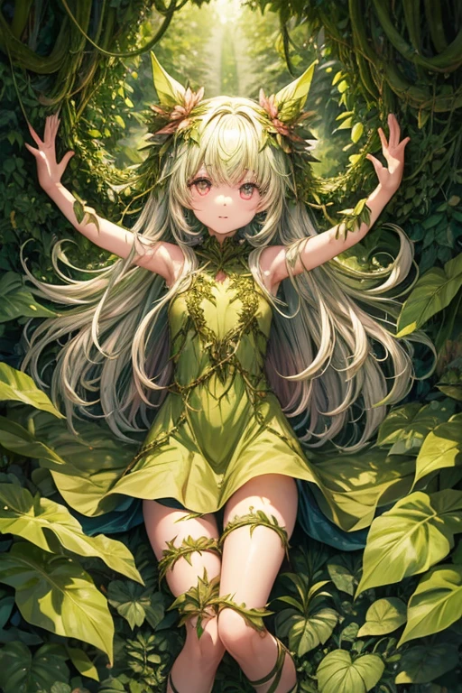 NSFW　flower　monster　woman　Blonde　Alraune　足からflower　Vine