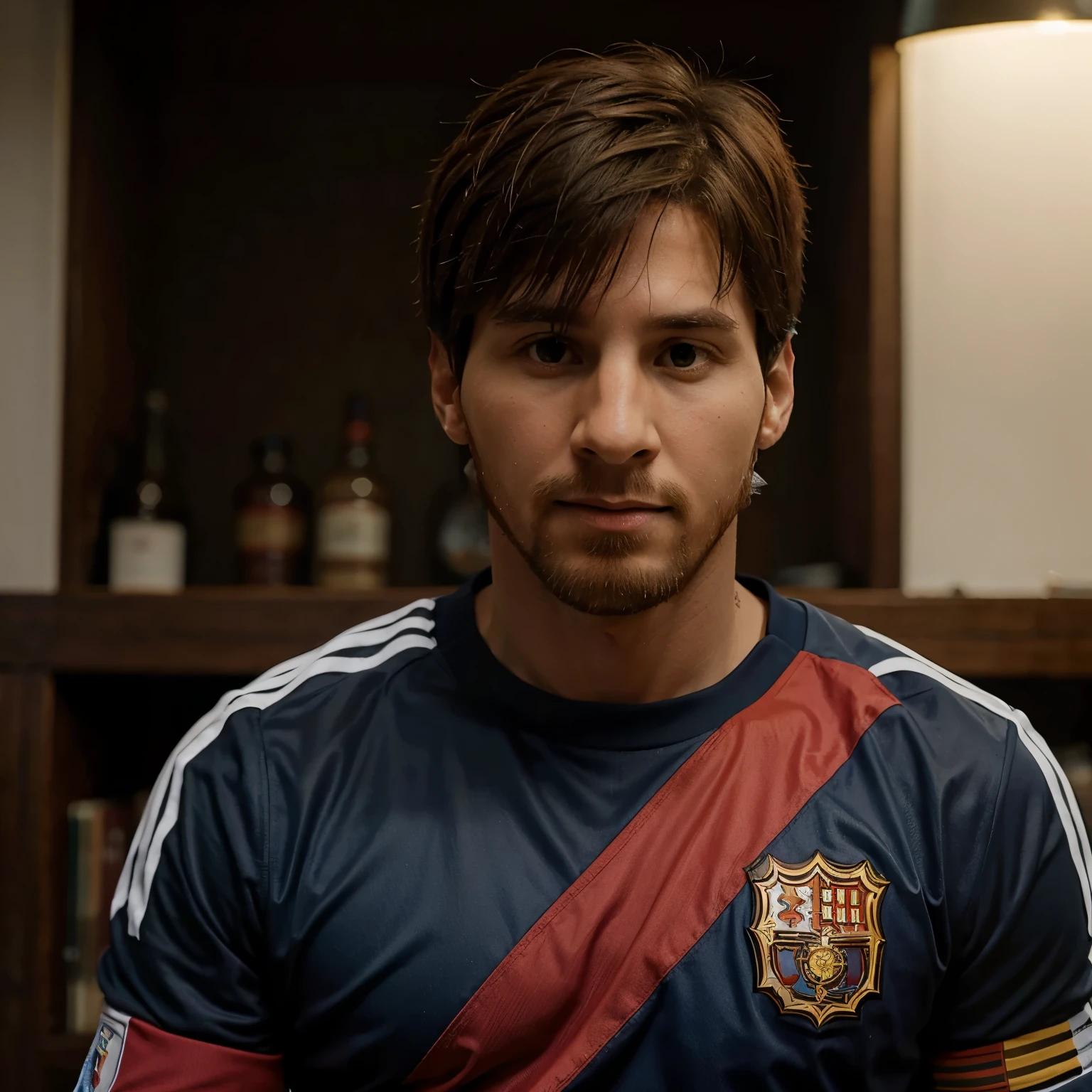 Dibuja a Messi con la polera de Portugual
