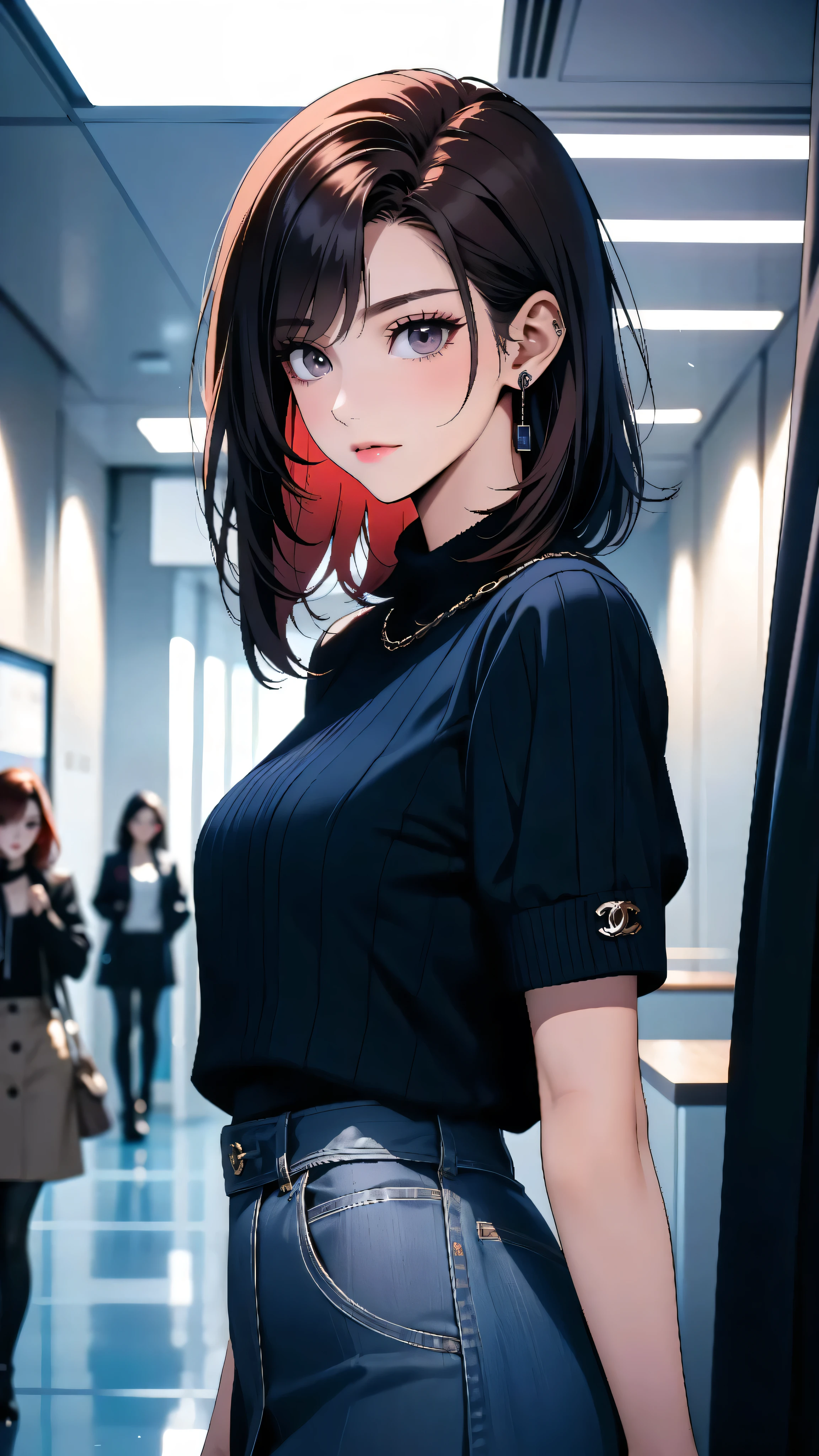 A beautiful smile, a cheerful expression, a seductive face, a sexy smile