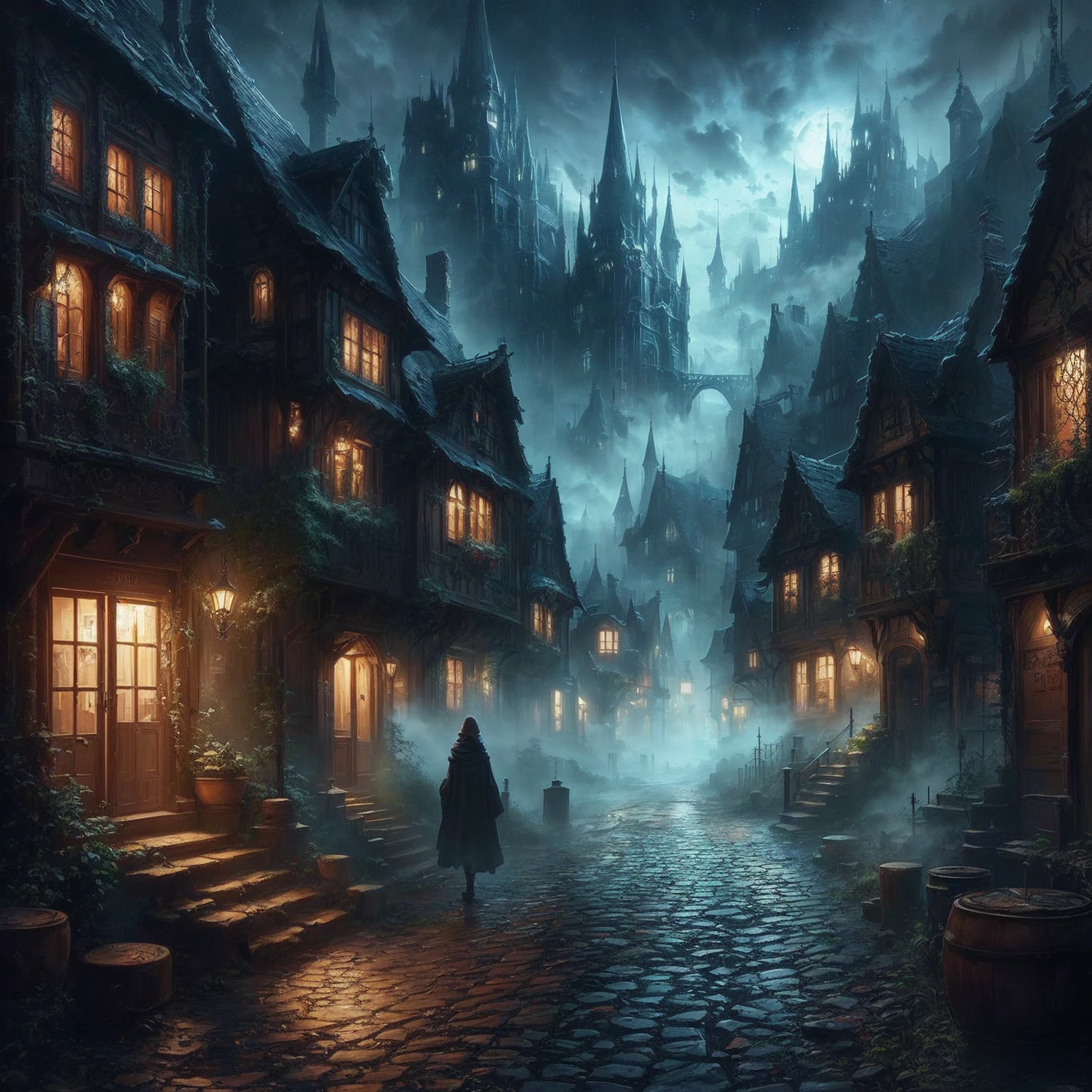 a painting of a cave with a waterfall and a bridge, highly detailed fantasy art, detailed fantasy digital art, beautiful fantasy cave scene, Fantasy art realistic painting, detailed fantasy art, fantasy art landscape, impressive fantasy landscape, breathtaking fantasy art, Wide Angle Fantasy Art, detailed matte fantasy painting, symmetrical epic fantasy art, Fantasy Painting HD, beautiful fantasy painting