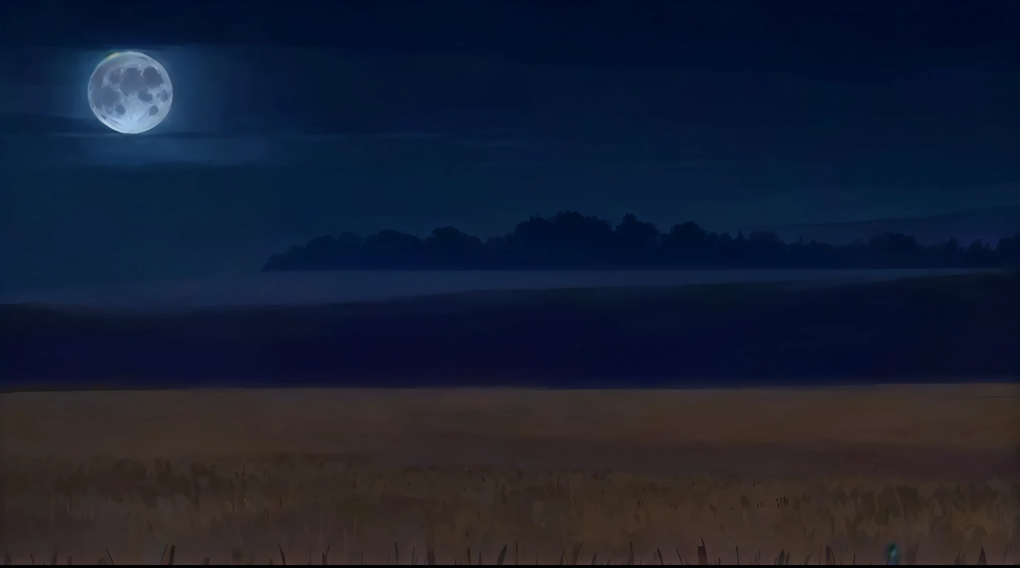 HD The Lone nocturnal farmscape at night Rev Animate