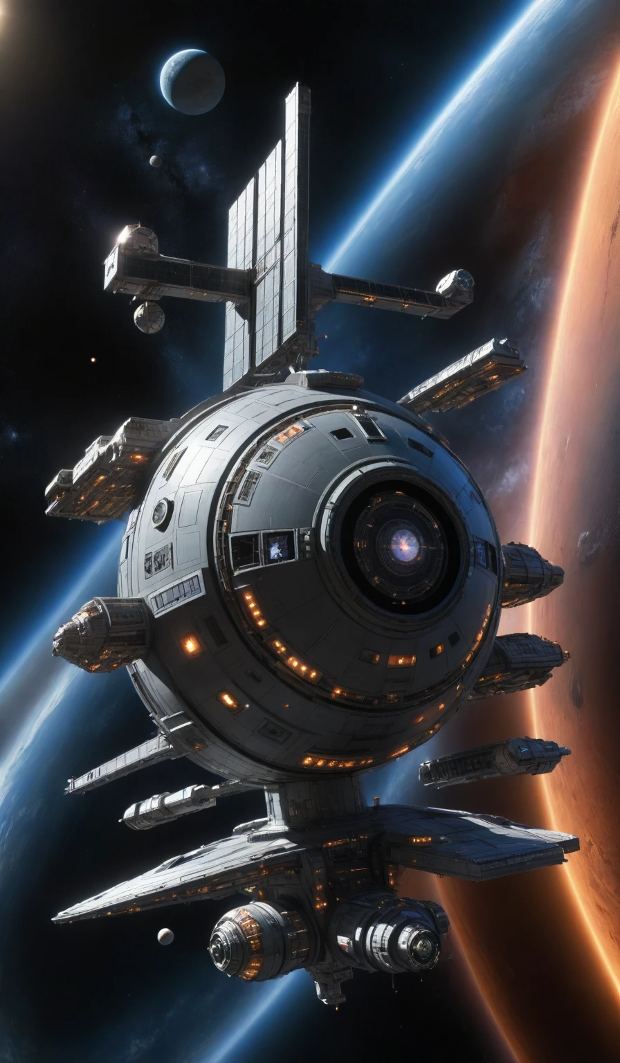 space station from the TV series Babylon 5
(best quality, 4k,8k,highres,masterpiece:1.2),ultra-detailed,(realistic,photorealistic,photo-realistic:1.37),HDR,UHD,studio lighting,sharp focus,physically-based rendering,extreme detail description,professional,vivid colors,bokeh,portraits,landscape,photography,concept artists,sci-fi
The prompt is inspired by the space station from the TV series Babylon 5. The image will be of the space station in all its glory, capturing its majestic presence in the vastness of space.
The space station is the main subject of the image. It is a massive structure with intricate details and futuristic design. The station has a central hub with multiple docking ports and rotating sections that simulate gravity. The outer shell of the station is made of reflective metal, giving it a sleek and modern look.
Surrounding the space station are stars, planets, and other celestial bodies. The scene is set against the backdrop of a breathtaking cosmic vista, with vibrant colors and a sense of awe-inspiring beauty. The lighting is carefully crafted to highlight the station's features and create a sense of depth and realism.
The image quality is of the highest standard, with a resolution of 4k or 8k, ensuring every detail is visible. The rendering is incredibly realistic, bringing the space station to life. The colors are vivid and dynamic, adding to the overall impact of the image.
This prompt is perfect for artists who specialize in sci-fi concepts, portraits, or landscapes. It offers a unique opportunity to showcase their skills and create a masterpiece that captures the imagination of viewers.
Create an extraordinary space station image that will transport viewers into the captivating world of Babylon 5. Let your creativity soar as you bring this iconic setting to life with your artistic vision.