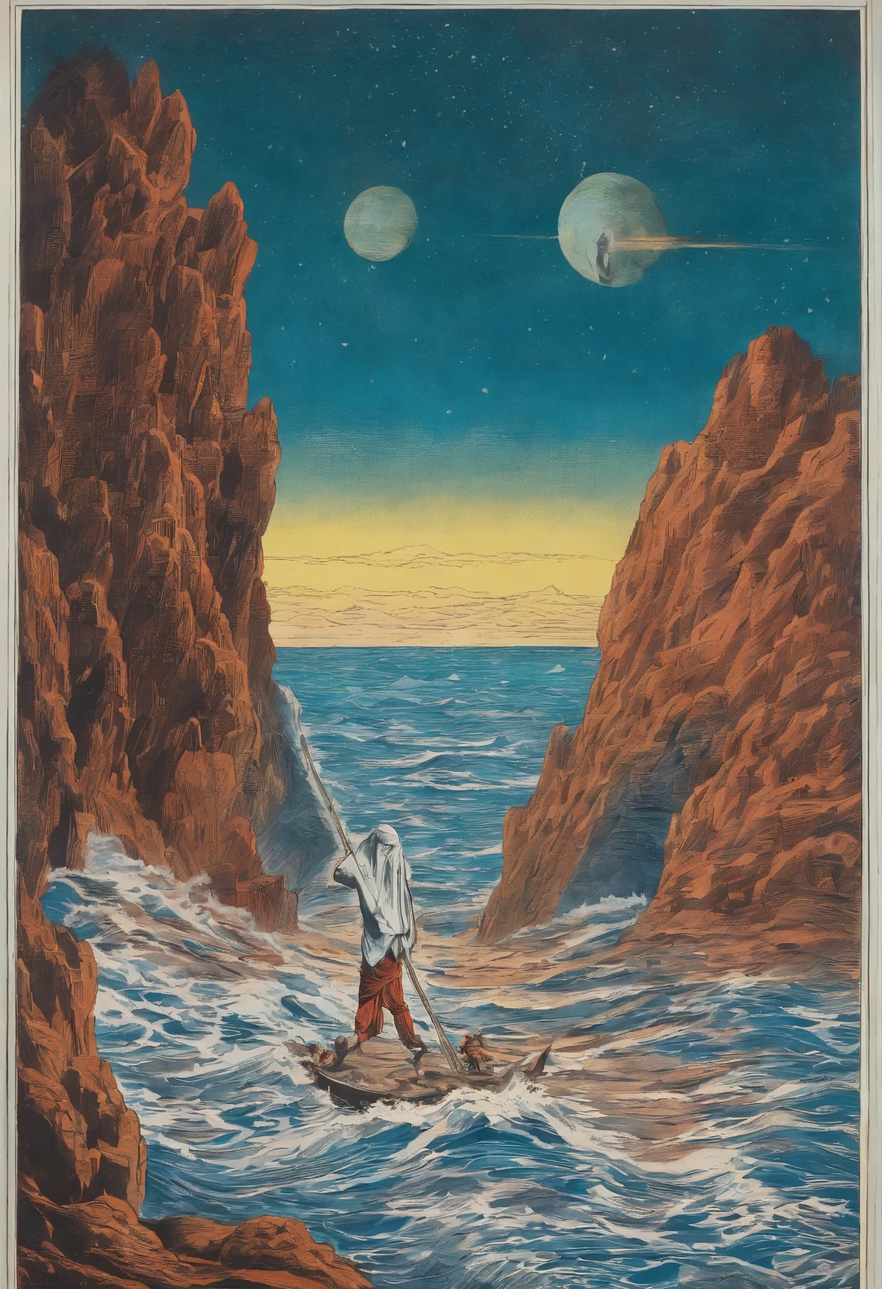 Moses holds his staff aloft、Reach out to sea、Dividing the sea in two。If so、Israel、It was possible to navigate dry waters、The sea split in half、The sea splits in half、The seabed was bare、The Exodus of Moses、The Exodus of Moses、The sea splits in half、The sea splits in half、The sea splits in half、The sea splits in half、The seabed was bare、The sea splits in half、The seabed was bare
