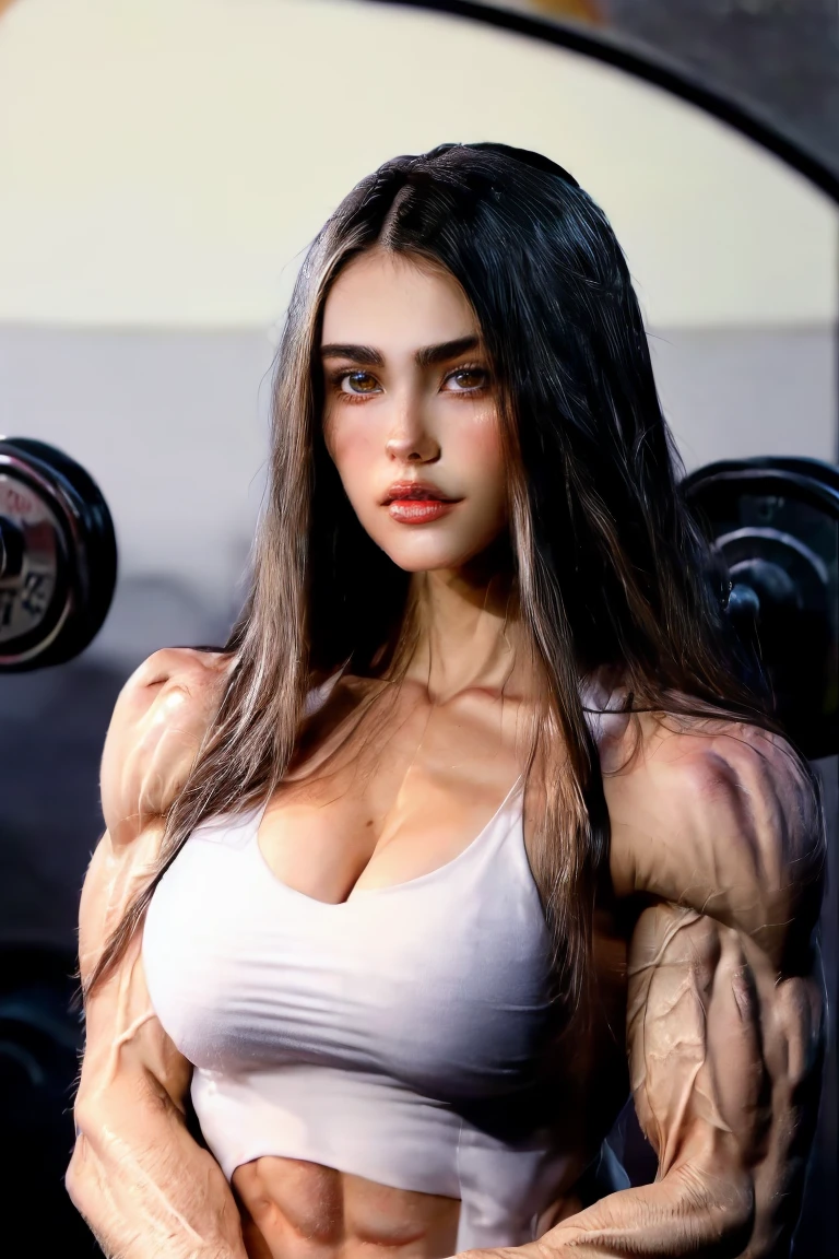 (2 girls body builders:1.6), ((masterpiece)), best quality, ultra-detailed:1.7, finely detail, high resolution:1.6, perfect dynamic composition, beautiful detailed faces:1.77, blonde babes:1.88, perfect red lipstick, perfect makeup:1.8, short denim bikini , large breasts:1.4, lovely look:1.7, gorgeous face:1.6, defined muscles:1.4, beautiful faces:1.8, alessandra ambrossio, izabel goulart, Kate Upton, Gigi Hadid, candice swanpoel ,popped out dense veins on muscles:1.8, hyper detailed picture:1.4, 8k resolution: 1.7, flex muscles:1.3, hyper muscular body shape:1.42, photorealistic:1.5, realistic:1.6, face masterpiece:1.74, good and professional lighting on picture:1.38, Ukrainian-Swedish muscle beauty goddess, masterpiece 22 years old Madison Beer and Yael Shelbia as bodybuilders, extremely high resolution, hyper feminine beauty , hyper realistic texture, hyper muscularity, hyper vascularity, ass of titanium, muscles of steel, ripped body shape, ripped sexy ass with bikini, muscular ass , topless, kissing, good face details, hyper face detailing, doing sex, super romantic moment, hyper romantic, romantic kiss, nude females, perfect symmetrical face, sexy french kiss with tongues, serious muscle posing, serious female bodybuilders, super muscular breasts, perfect exaggerated feminine physique, full body masterpiece pictured , buffed chest muscles as bodybuilder, shreds on muscles, big wide abs, strong tight ass, sexy and hot as hell