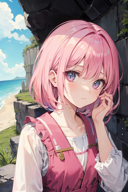 Pink hair cliff