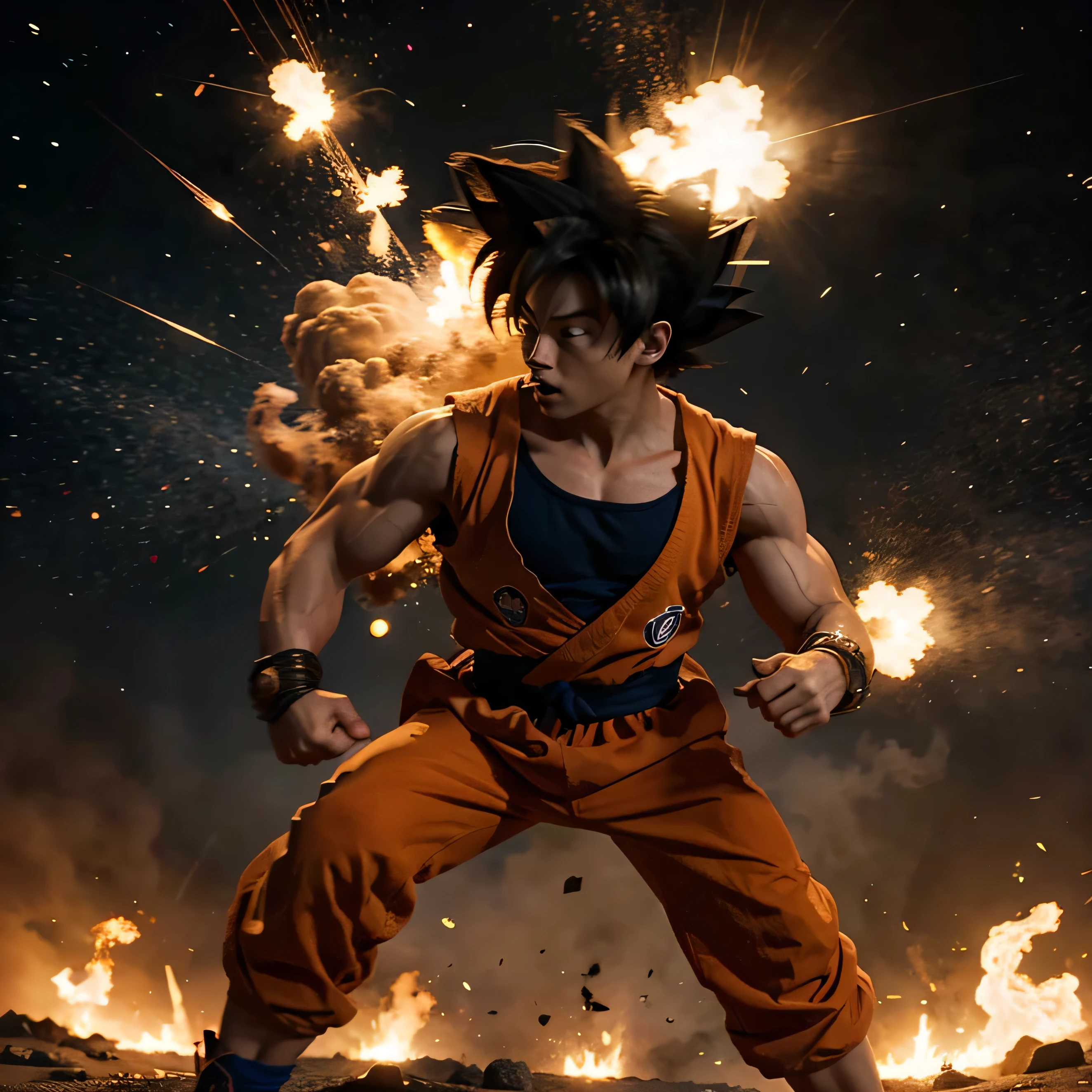Goku con arma