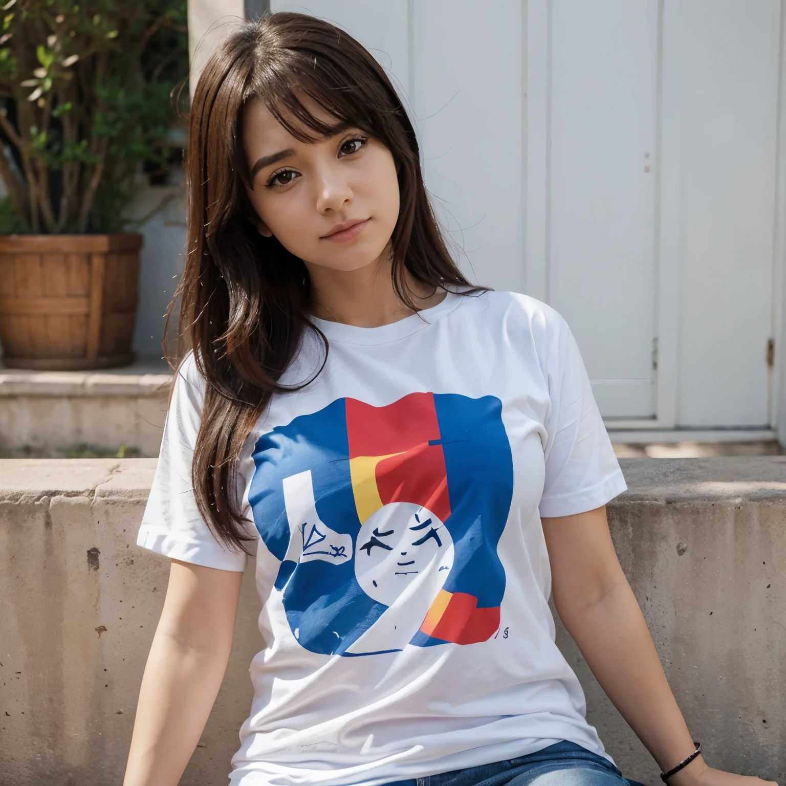 Anime,pechos medianos,en falda y con remera corta