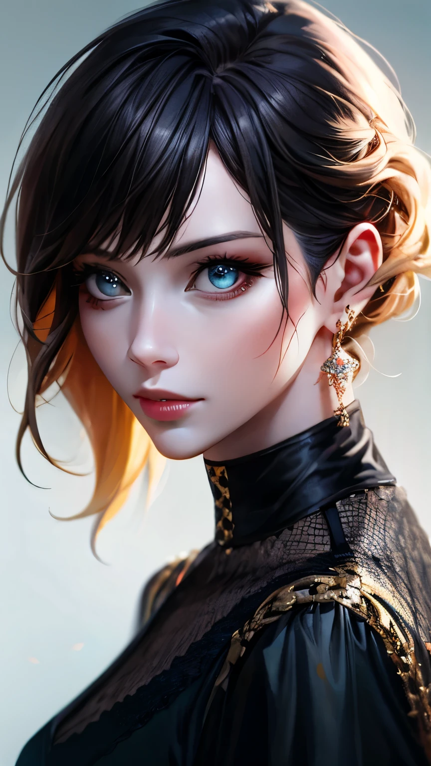 (hig彼st quality、8k、32k、masterpiece)、(Realistic)、(Realistic:1.2)、(High resolution)、Very detailed、Very beautiful face and eyes、1 girl、Delicate body、(hig彼st quality、Attention to detail、Rich skin detail)、(hig彼st quality、8k、Oil paint:1.2)、Very detailed、(Realistic、Realistic:1.37)、Bright colors