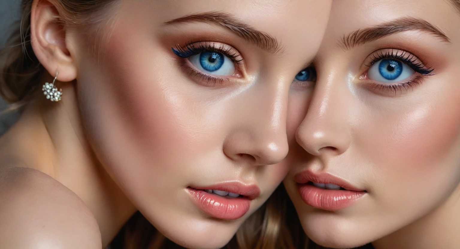(best quality,4k,8k,highres,masterpiece:1.2),ultra-detailed,(realistic,photorealistic,photo-realistic:1.37),HDR,UHD,studio lighting,physically-based rendering,extreme detail description,professional,vivid colors,portraits
Two unbelievably beautiful girls passionately engage in oral sex, creating a scene that exudes sensuality and intimacy. Their flawless faces, highlighted by delicately painted lips and enchanting eyes, radiate desire and pleasure. One girl, with captivatingly mesmerizing blue eyes and long, fluttering eyelashes, skillfully tease and explore the other girl's intriguingly detailed female genitalia. The breathtakingly intricate textures and nuanced lighting perfectly enhance the realism and depth of the moment captured on canvas. The use of high-resolution techniques ensures that every tiny detail is flawlessly reproduced, from the shimmering sweat on their bodies to the subtle intricacies of their hair. The composition is carefully arranged, highlighting the beauty and connection between the two subjects. The artist's masterful strokes bring the scene to life, creating a visually stunning masterpiece that evokes both passion and admiration.