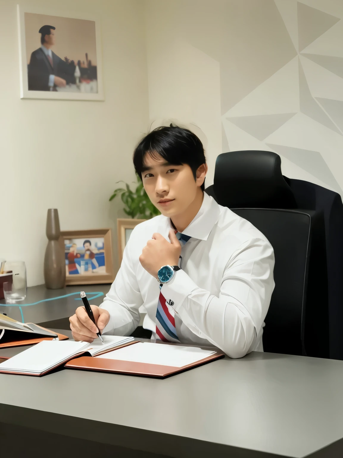 A young handsome black-haired Japanese man
