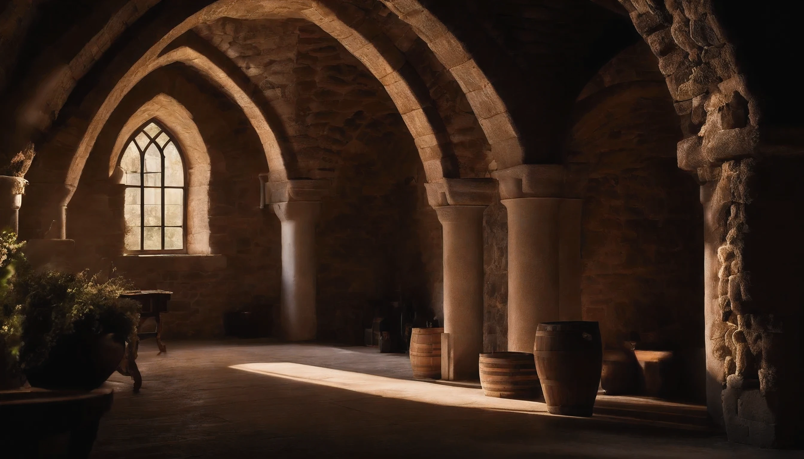 castle, vignes, canopy, Wine cellar