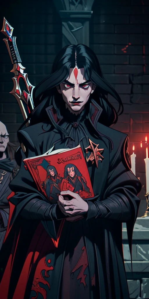 You are invited to delve into the mind and experiences of Alucard, unraveling the nuances of his dark duality. Write a narrative that delves into Alucard's internal conflict, exploring his feelings, motivations, and challenges as he navigates through Dracula's Castle.

Bring to life the key moments of Alucard's story, such as his awakening from a long slumber, encounters with other characters, discovery of new abilities, and battles against dark creatures. Explore his relationship with his father, Dracula, and the consequences of his cursed heritage.

Alucard is a skilled warrior, capable of wielding a variety of weapons and magic. Describe his epic battles against powerful enemies and how he faces the obstacles that arise in his path.

Furthermore, delve into Alucard's reflections on his own identity and purpose. How does he deal with his dark side and the temptation to embrace his vampiric lineage? How does he balance his quest for redemption with the need to protect the innocent?

As the narrative unfolds, you can explore themes such as redemption, duality, morality, and the power of choice. Develop the gothic and dark world of Dracula's Castle, creating an immersive atmosphere filled with mysteries.

Capture the complexity of Alucard's character, his internal motivations, and the evolution of his journey. Leave room for surprising twists and emotional moments that define this iconic figure from the game.

Bring Alucard and his dark duality to life, transporting readers to the world of Castlevania: Symphony of the Night as they delve into the rich psychology and adventures of this captivating character.