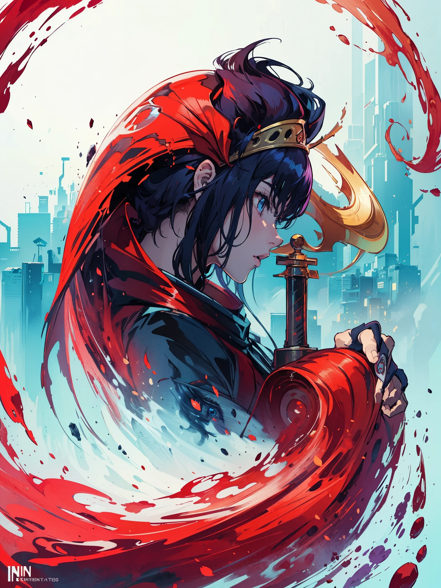 (absurdos, Altas Resoluciones, Ultra detallado, HDR), Obra maestra, La mejor calidad, final fantasy vii, vincent valentine, 1hombre solamente, guapo, pelo largo, cabello negro, Ojos rojos vibrantes, ojos finos y cara detalladas, Armadura, ((Arma intrincada)), revolver, agazapado con la capa roja ondeando. Final Fantasy, abs, badass pose, Personaje masculino de anime, Badass Anime 8K, Arte detallado del personaje de anime, Concepto de anime HDR Anime MacManus, Chico anime, Ikuto Yamashita, Anime CG arte suave, Fondo de pantalla de manga 4 k, inspirado por Yamagata Hiro, Wallaper de animea painting of a man with a sword and a red cape, son of sparda, epic anime style, anime epic artwork, epic fantasy digital art style, advanced digital anime art ”, portrait of ninja slayer, hero 2 d fanart artsation, epic fantasy style art, epic fantasy art style, high quality colored sketch, akira from chinese mythology, epic full color illustration