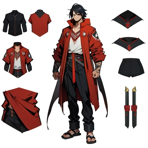 ((manga style,concept art)) ,red Crow the Justice