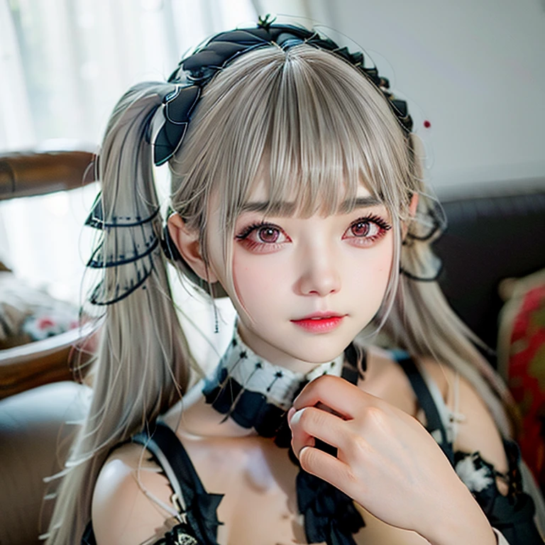 Azur lane , red eyes , gray hair , Formidable azur lane , fuck