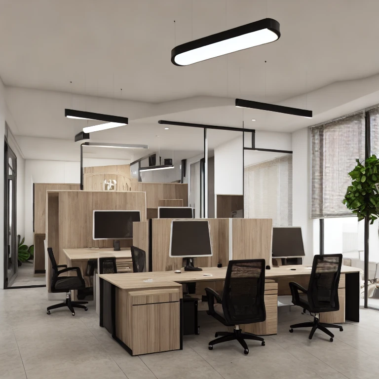 (masterpiece, best quality:1.2), KTH Industry - Morden Office, 1 office, day live, realistic light, 12 giờ trưa