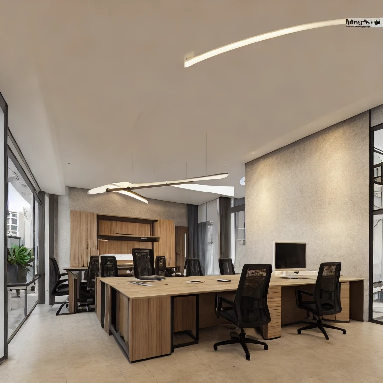 (masterpiece, best quality:1.2), KTH Industry - Morden Office, 1 office, day live, realistic light, 12 giờ trưa