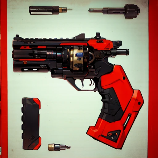 (Guy manga style), Shock gun , Revolver